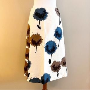 Marni Floral Cotton A-Line Skirt Size 42 US 6